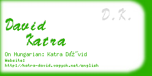 david katra business card